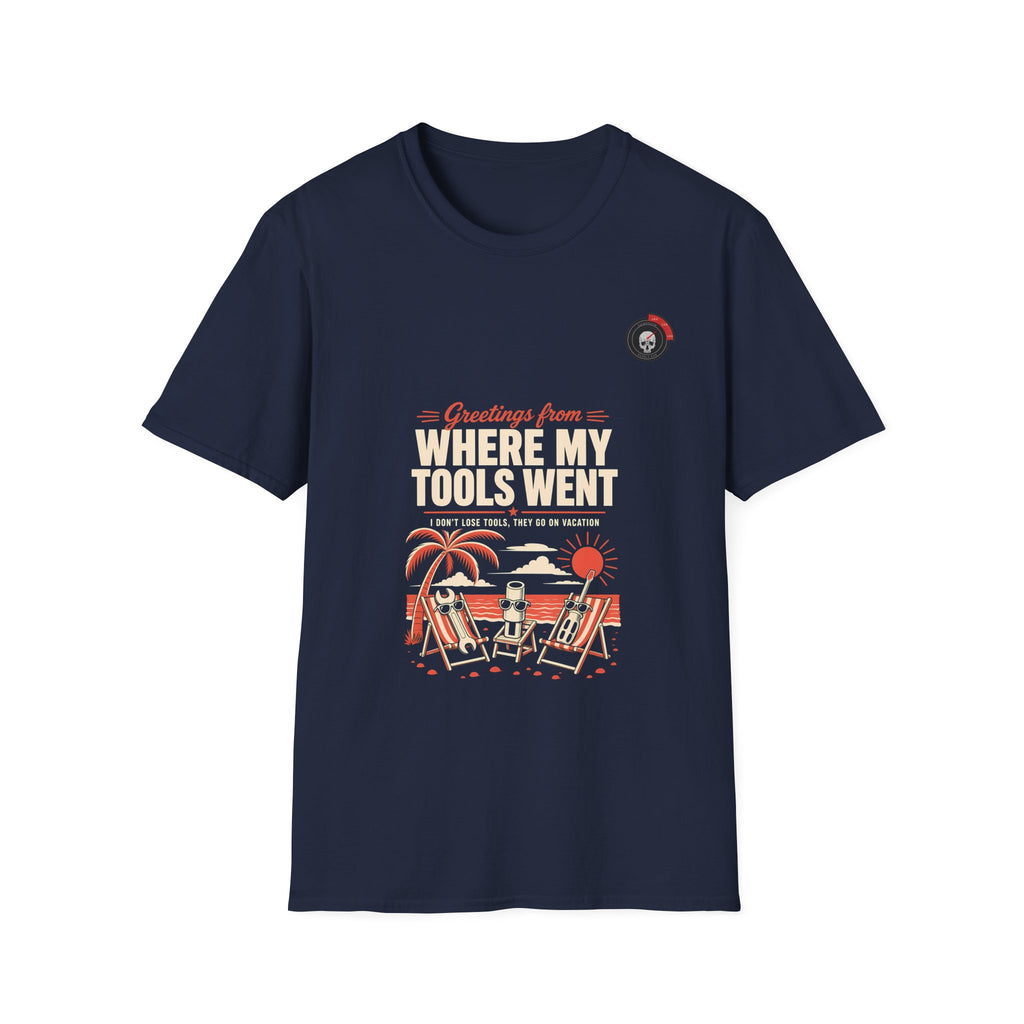 Tools On Vacation Postcard Mechanic T-Shirt