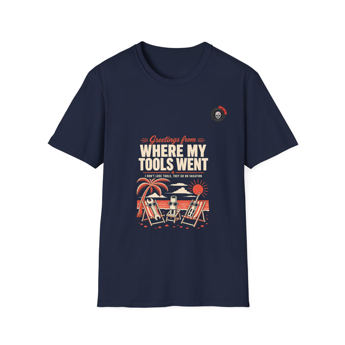 Tools On Vacation Postcard Mechanic T-Shirt