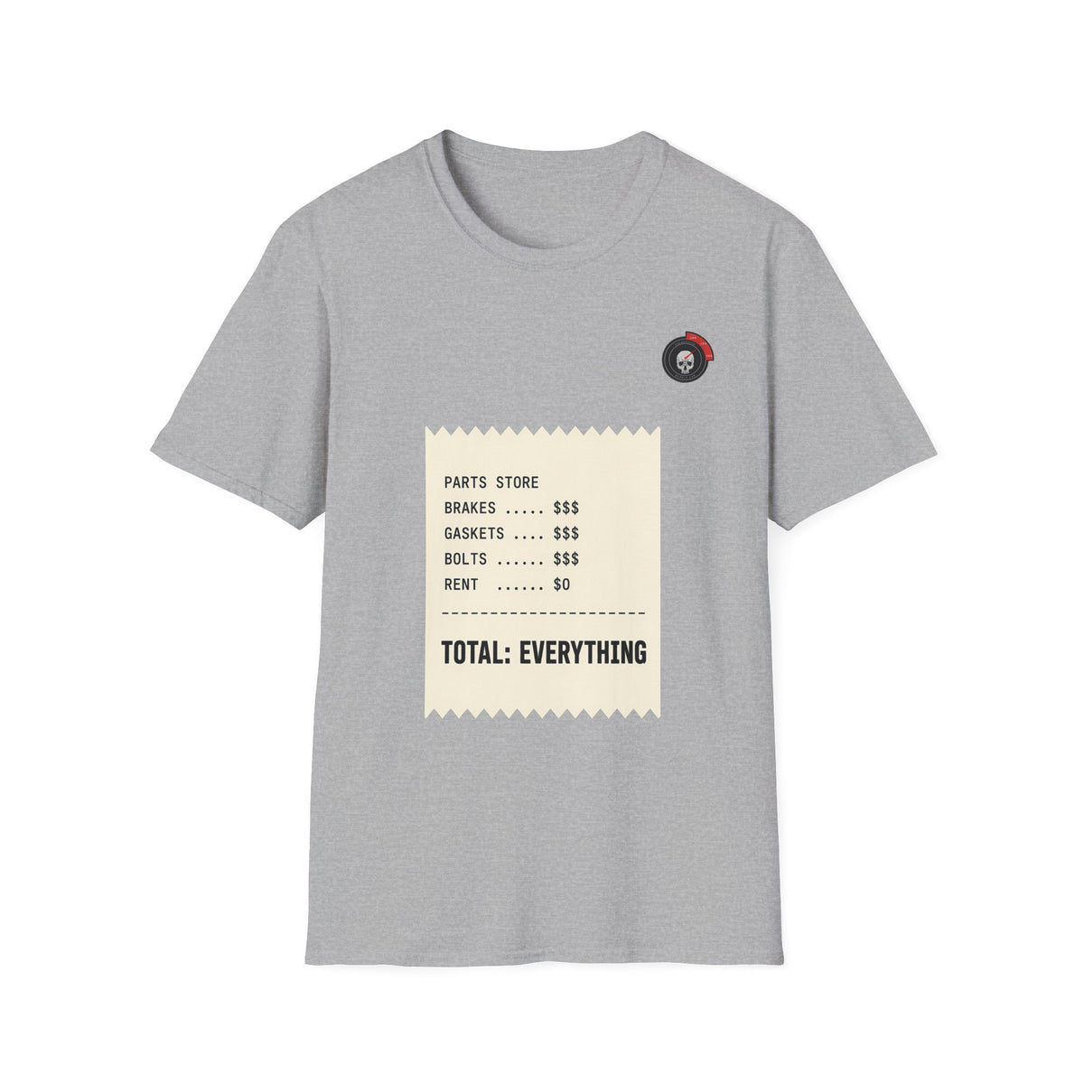 Parts Store Receipt Mechanic T-Shirt