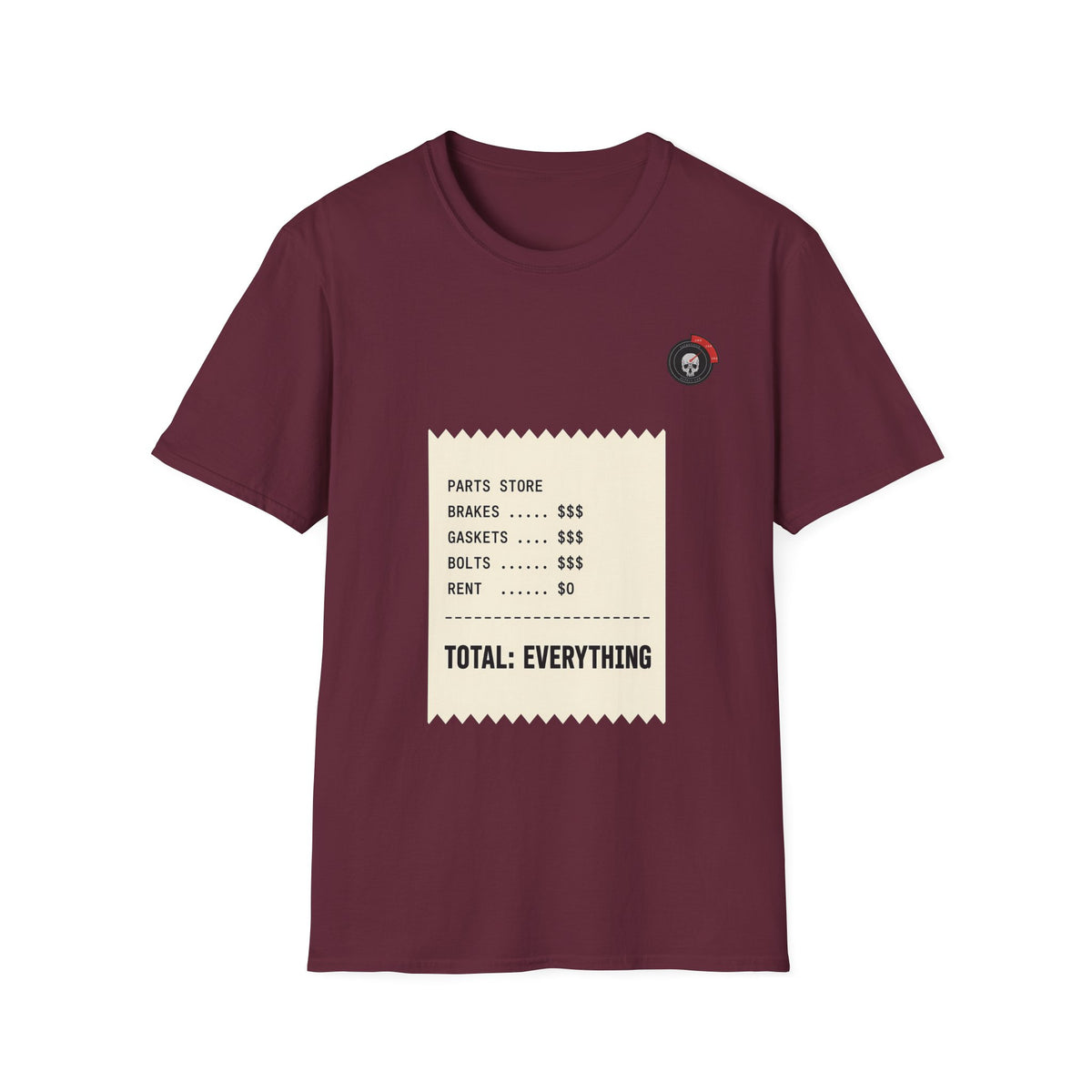 Parts Store Receipt Mechanic T-Shirt