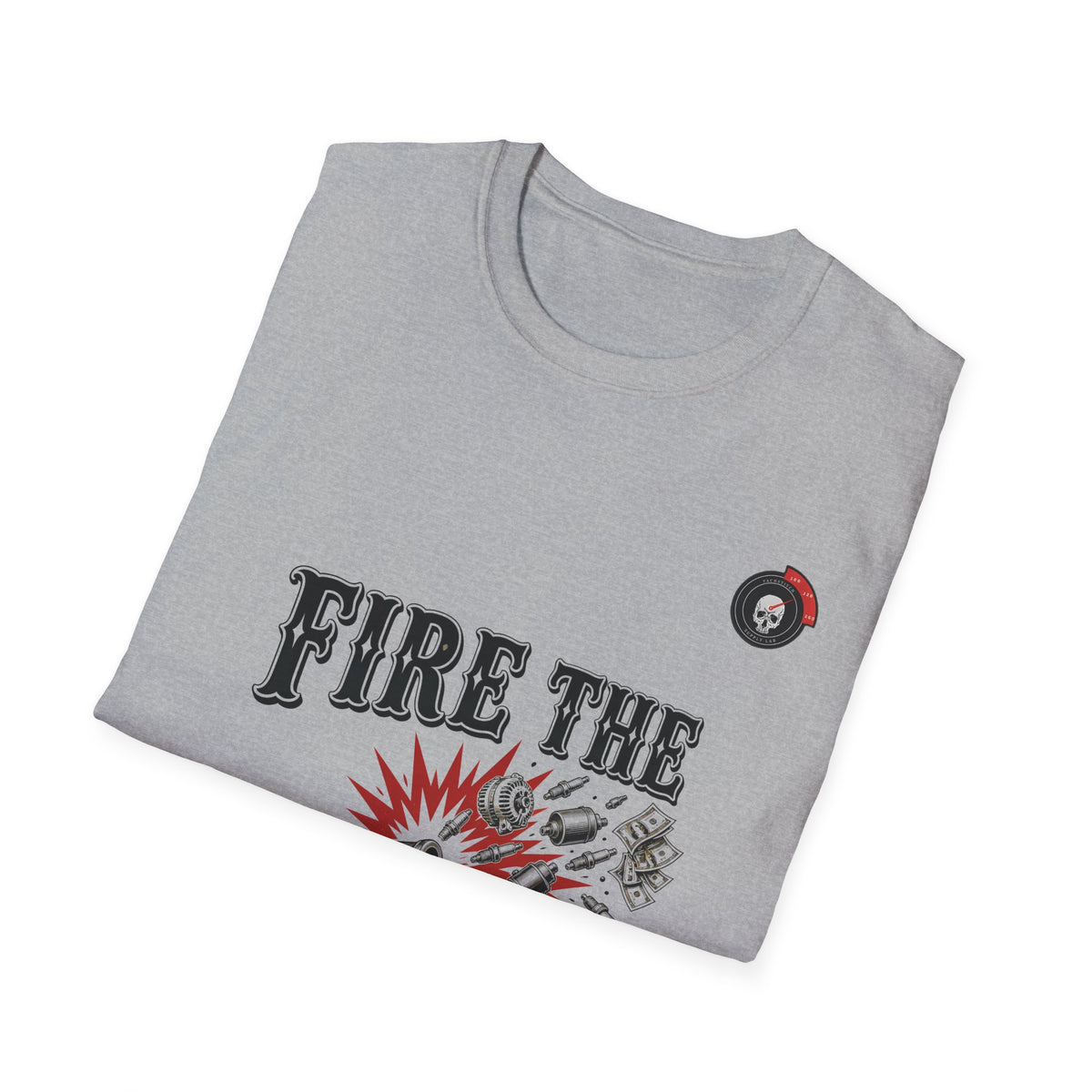 Fire The Parts Cannon Mechanic T-Shirt
