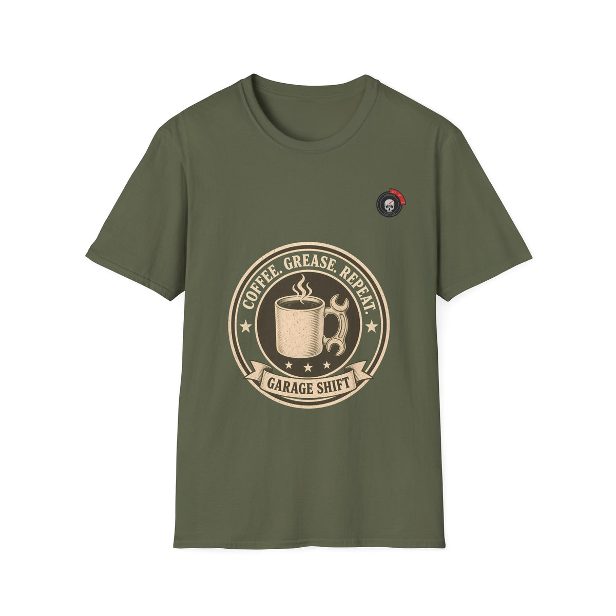 Coffee Grease Repeat Mechanic T-Shirt