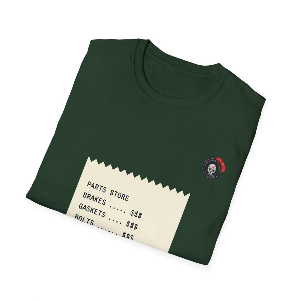 Parts Store Receipt Mechanic T-Shirt