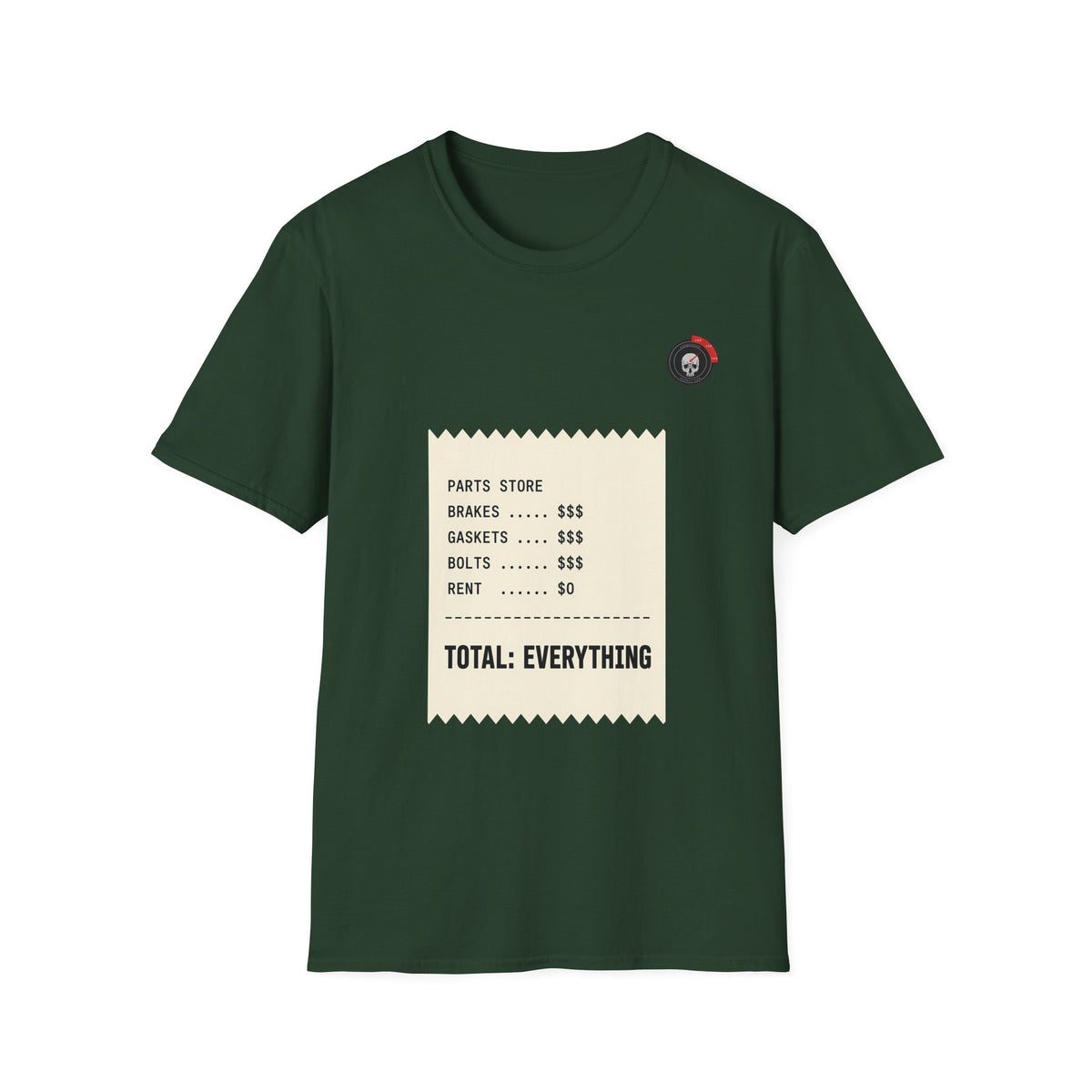 Parts Store Receipt Mechanic T-Shirt
