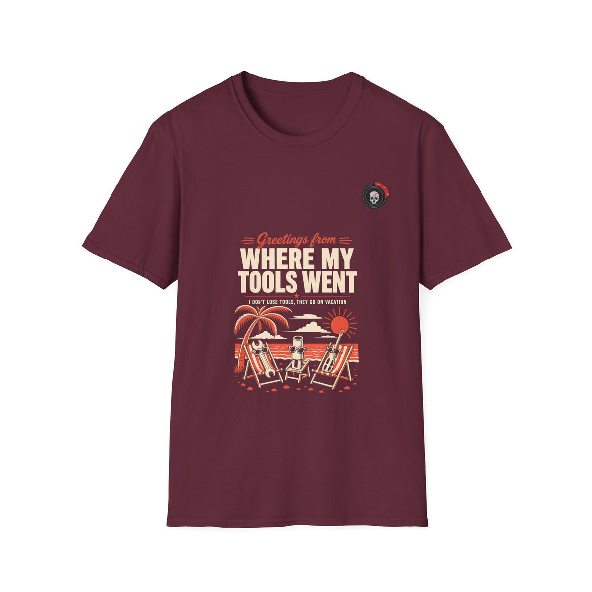 Tools On Vacation Postcard Mechanic T-Shirt