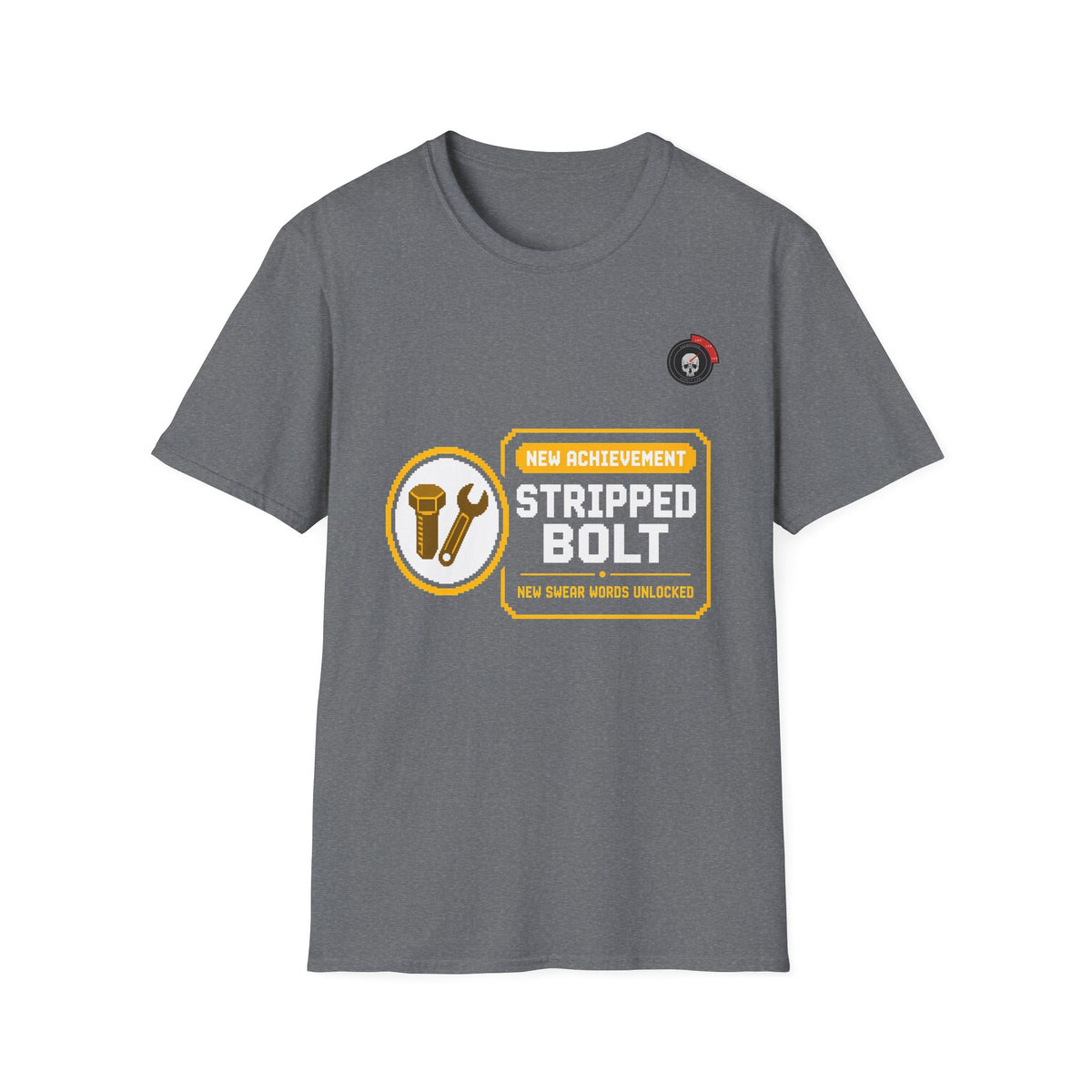 New Achievement Stripped Bolt Mechanic T-Shirt
